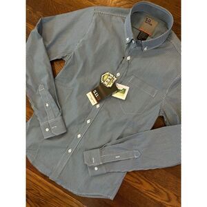 5.11 511 Tactical Mens XS Long Sleeve Alpha Flex Dress Button‎ Down Gingham Blue